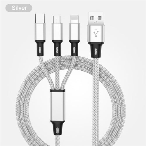 Load image into Gallery viewer, 3 in 1 USB Cable For iPhone and Android
