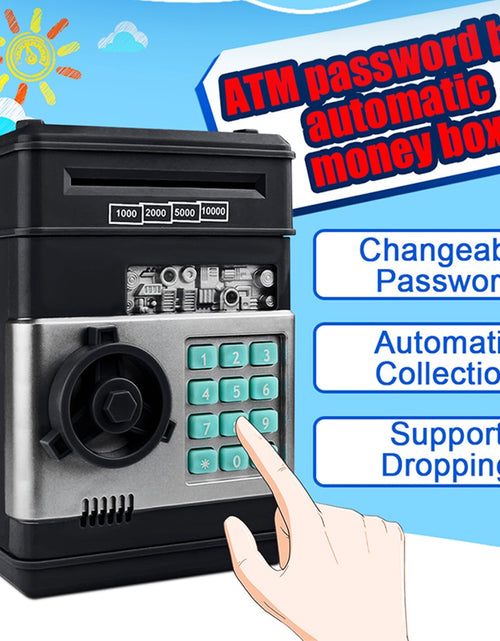 Load image into Gallery viewer, Electronic Piggy Bank ATM Password Money Box Cash Coins Saving Box ATM Bank Safe Box Automatic Deposit Banknote Christmas Gift
