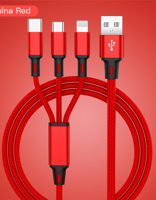 Load image into Gallery viewer, 3 in 1 USB Cable For iPhone and Android
